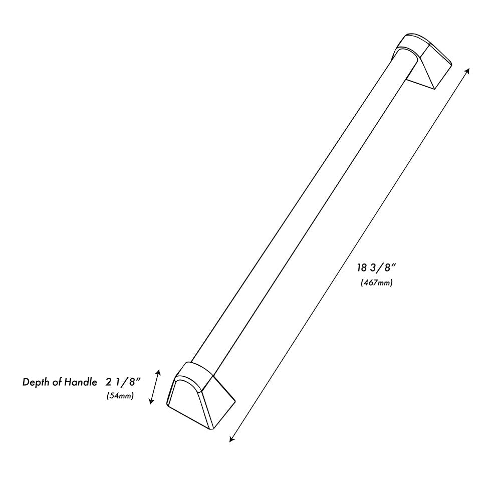 ZLINE 24 in. Autograph Edition Microwave Helix Handle (Set of 1) in Matte Black (MWHZ-24-K-MB)