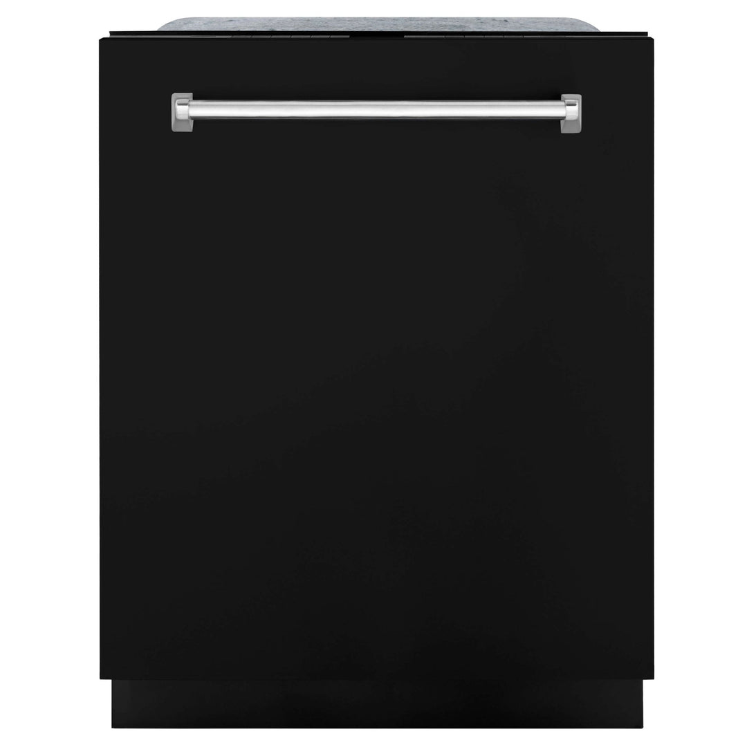 ZLINE 24 in. Monument Series 3rd Rack Top Touch Control Dishwasher with Black Matte Panel, 45dBa (DWMT-BLM-24)