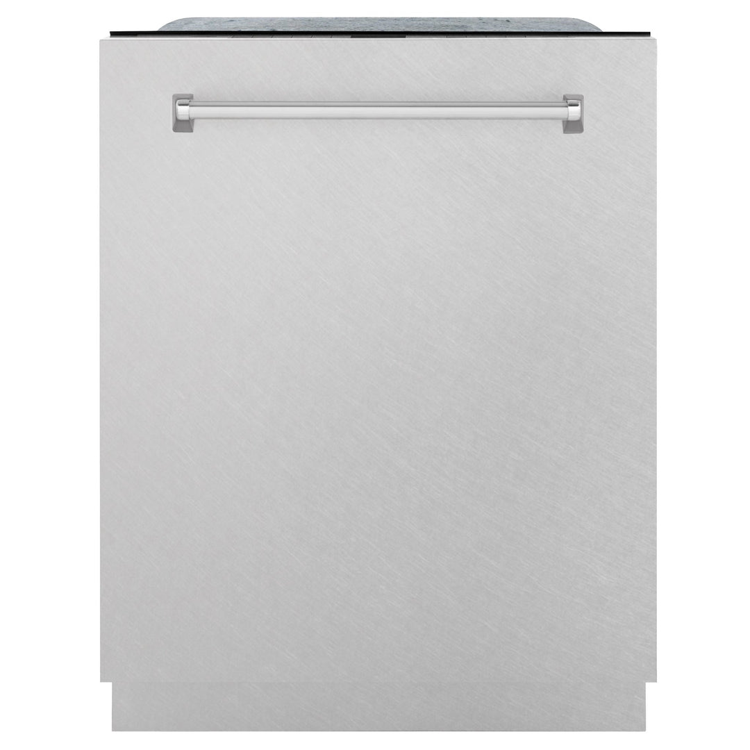 ZLINE 24 in. Monument Series 3rd Rack Top Touch Control Dishwasher with Satin Stainless Steel Panel and Stainless Steel Tub, 45dBa (DWMT-SN-24)