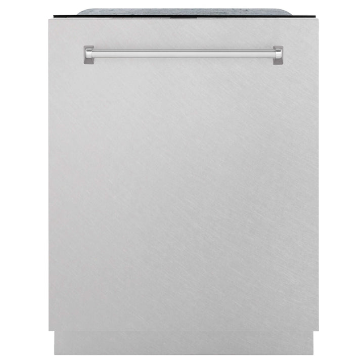 ZLINE 24 in. Monument Series 3rd Rack Top Touch Control Dishwasher with Satin Stainless Steel Panel and Stainless Steel Tub, 45dBa (DWMT-SN-24)