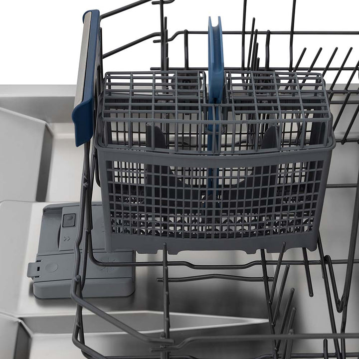 ZLINE 24 in. Tallac Series 3rd Rack Dishwasher with Red Matte Panel and Traditional Handle, 51dBa (DWV-RM-24)