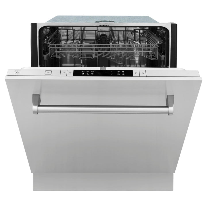 ZLINE 24 in. Top Control Dishwasher in Stainless Steel and Traditional Style Handle, DW-304-H-24