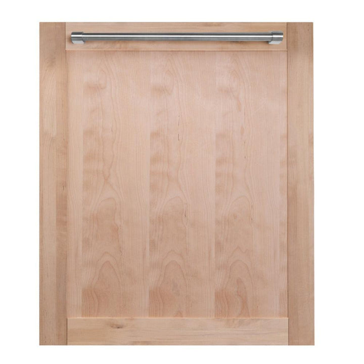 ZLINE 24 in. Top Control Dishwasher with Unfinished Wooden Panel and Traditional Style Handle, 52dBa (DW-UF-H-24)