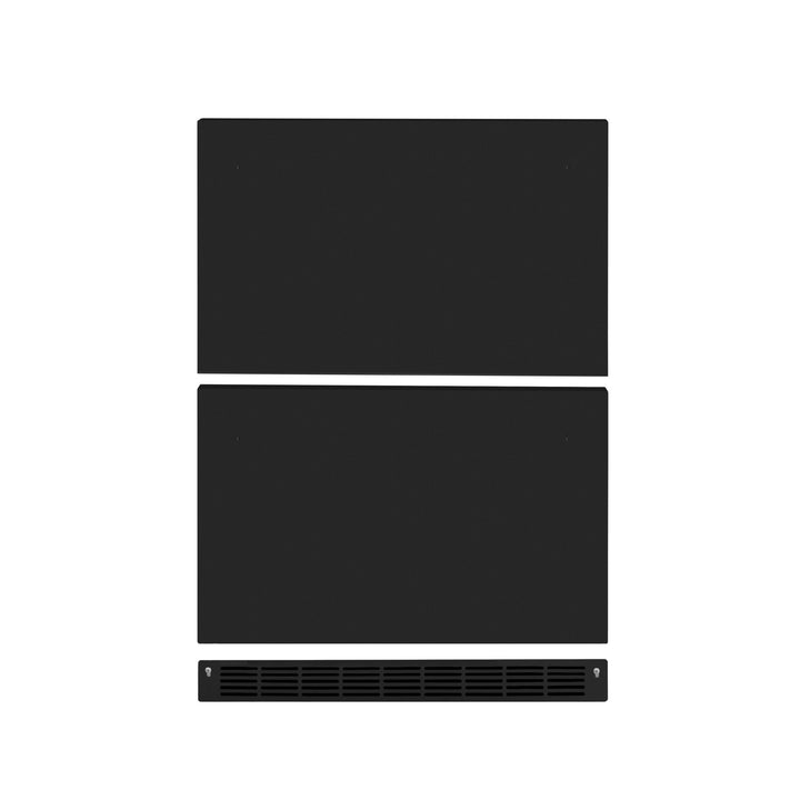 ZLINE 24 In. Touchstone Refrigerator Drawer Panels in Black Matte (RDPO-BLM-24)