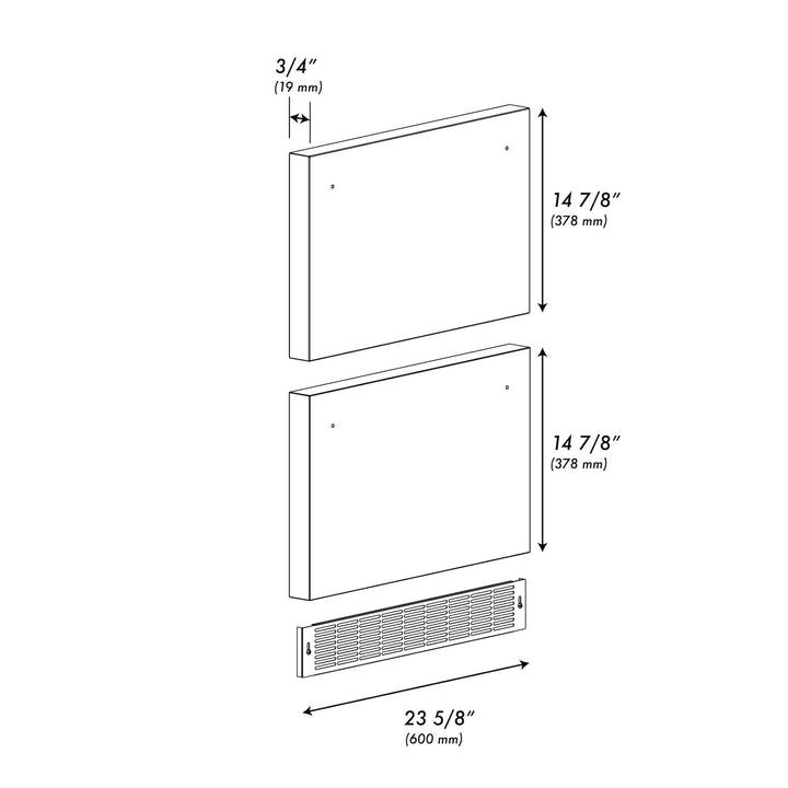 ZLINE 24 In. Touchstone Refrigerator Drawer Panels in White Matte (RDPO-WM-24)