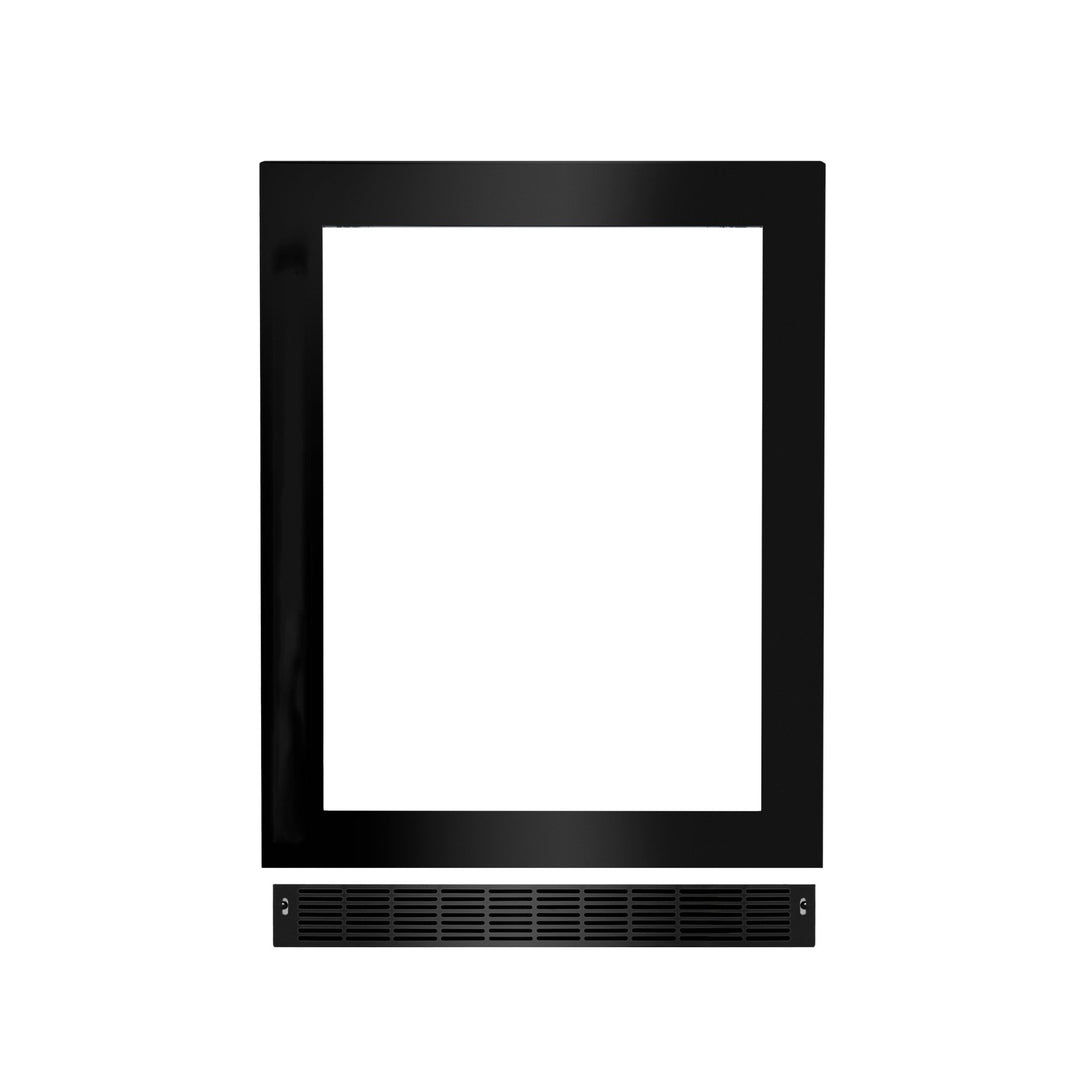 ZLINE 24 in. Touchstone Undercounter Refrigeration Door in Black Stainless Steel (RPO-BS-24)