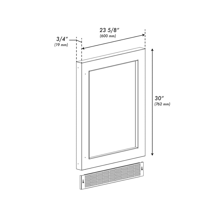 ZLINE 24 in. Touchstone Undercounter Refrigeration Door in White Matte (RPO-WM-24)
