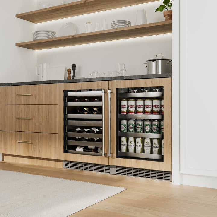 ZLINE 24 In. Touchstone Wine Cooler with Panel-Ready Glass Door and Champagne Bronze Handle (RWDPOZ-24-CB)