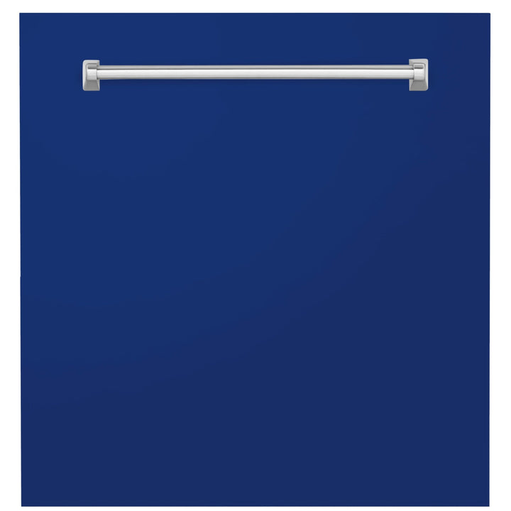 ZLINE 24" Monument Dishwasher Panel in Blue Gloss with Traditional Handle (DPMT-BG-24)
