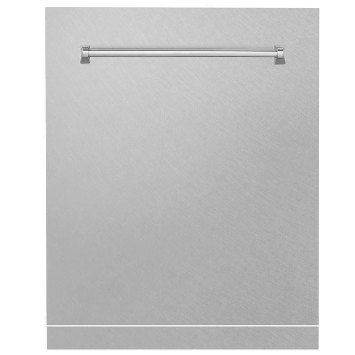 ZLINE 24" Monument Dishwasher Panel in Fingerprint Resistant Stainless Steel with Traditional Handle (DPMT-SN-24)
