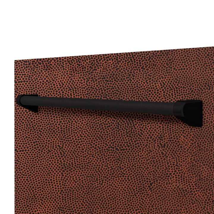 ZLINE 24" Monument Dishwasher Panel in Hand Hammered Copper with Traditional Handle (DPMT-HH-24)
