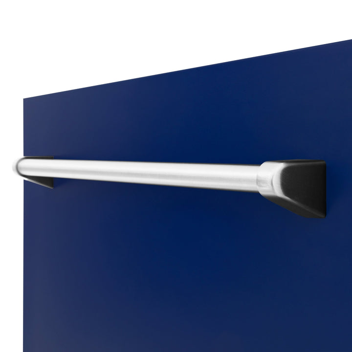 ZLINE 24" Tallac Tall Tub Dishwasher Panel in Blue Gloss with Traditional Handle (DPV-BG-24)