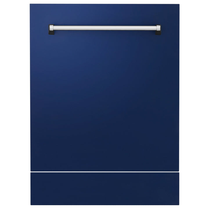 ZLINE 24" Tallac Tall Tub Dishwasher Panel in Blue Gloss with Traditional Handle (DPV-BG-24)