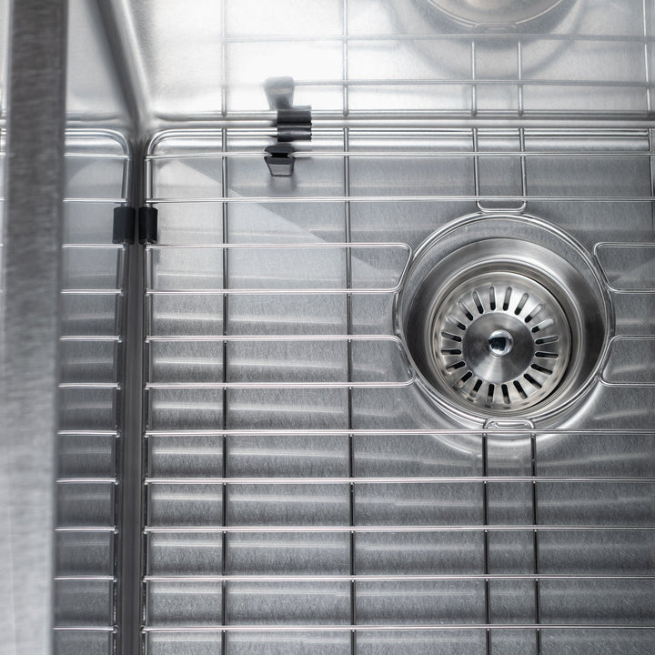 ZLINE 27 in. Meribel Undermount Single Bowl Satin Stainless Steel Kitchen Sink with Bottom Grid (SRS-27S)