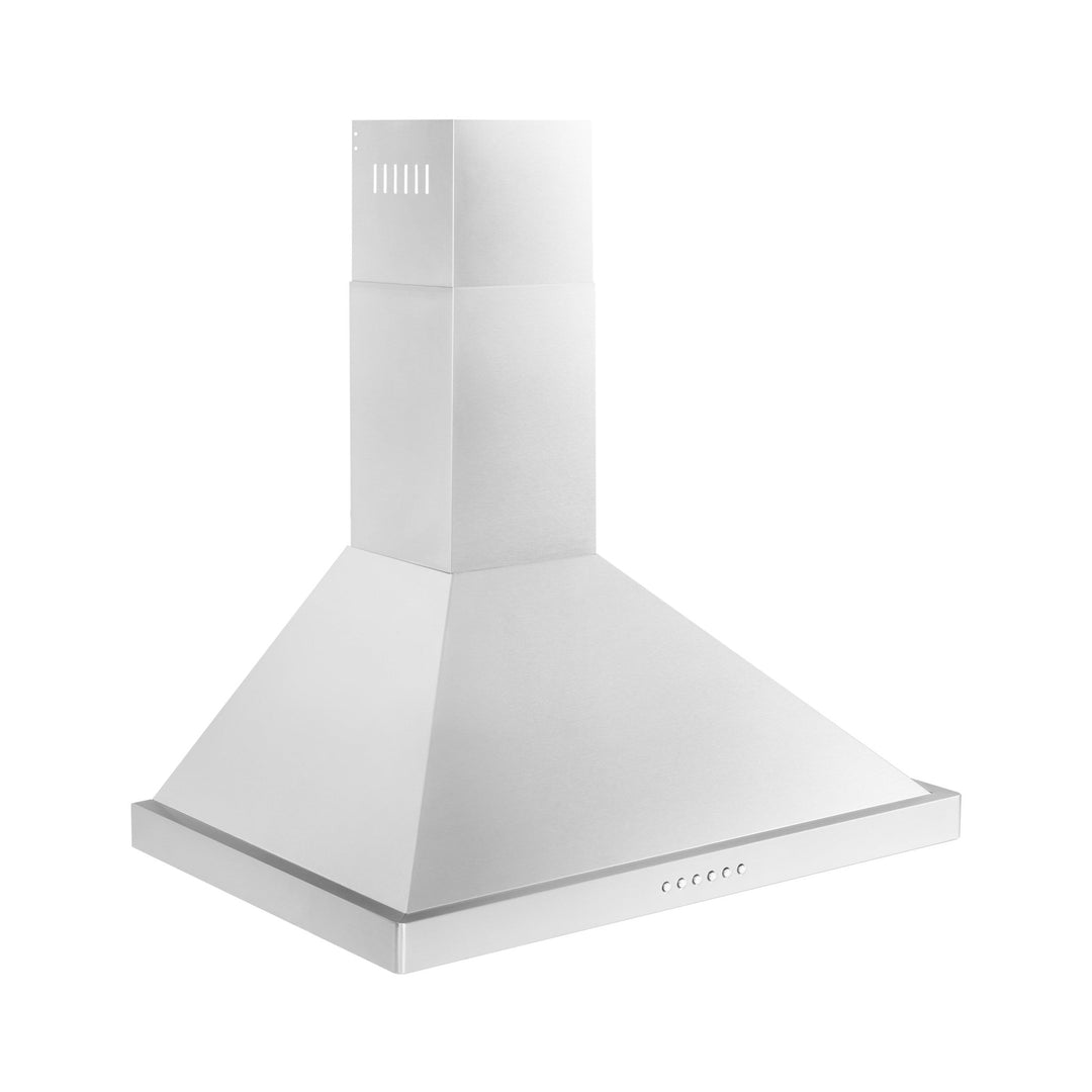 ZLINE 30” Alpine Series Convertible Wall Mount Range Hood in Stainless Steel with Remote Control, LED lighting, and Dishwasher-Safe Baffle Filters (ALP10WL-30)