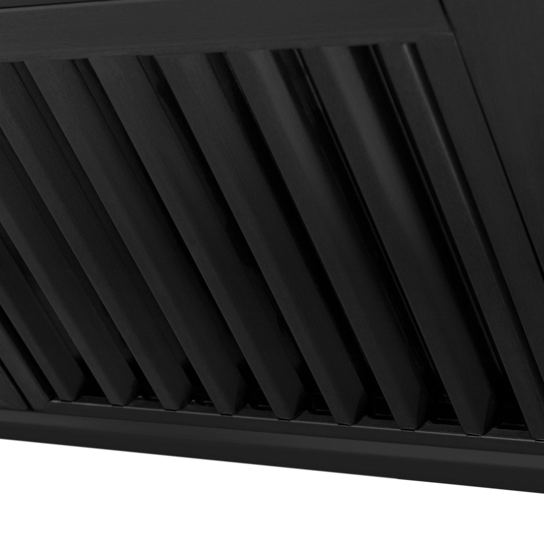 ZLINE 30" Black Stainless Steel Range Hood with Champagne Bronze Handle (BS655Z-30-CB)