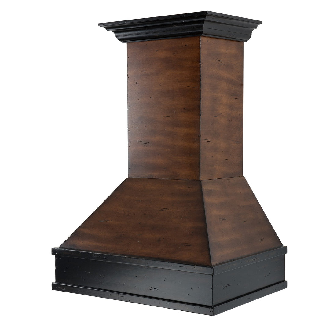 ZLINE 30" Ducted Wooden Wall Mount Range Hood with Single Remote Blower in Antigua and Hamilton (329AH-RS-30-400)
