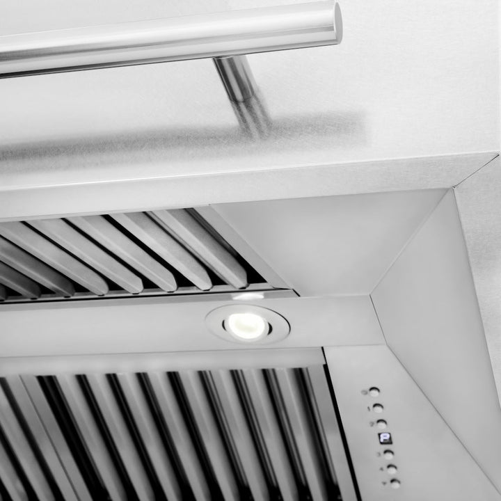 ZLINE 30" Fingerprint Resistant Stainless Steel Range Hood with White Matte Shell (8654SNX-WM30)