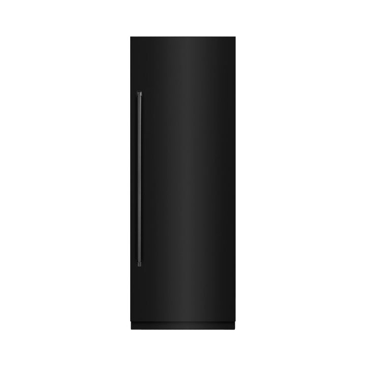 ZLINE 30 in. 16.7 cu. ft. Column Refrigerator in Black Stainless Steel with Graphite Gray Interior (RCRV-BS-30)