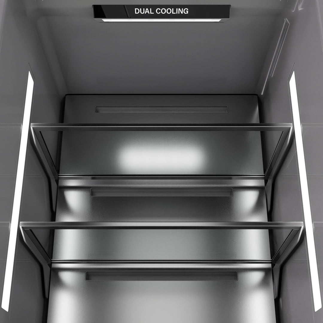 ZLINE 30 in. 16.7 cu. ft. Column Refrigerator in Satin Stainless Steel with Graphite Gray Interior (RCRV-SN-30)
