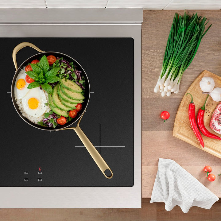 ZLINE 30 in. 4.2 cu. ft. Paramount Induction Range with 4 Element Cooktop and Electric Convection Oven in Stainless Steel with Black Matte Door (SINR-BLM-30)