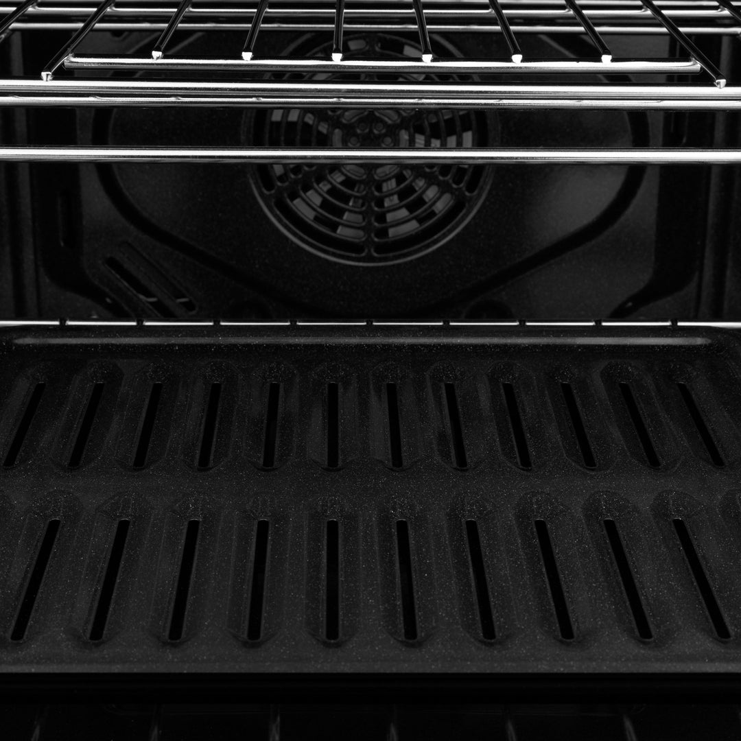 ZLINE 30 in. Autograph Edition Professional True Convection Single Wall Oven with Air Fry and Self Clean in Satin Stainless Steel with Polished Gold Handle (WASSZ-30-G)