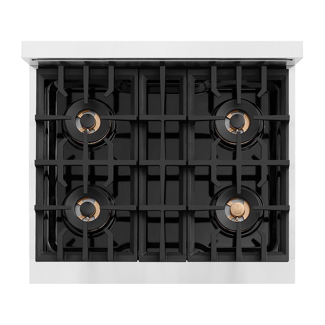 ZLINE 30 in. Classic Gas Rangetop with 4 Burner DuoProâ„¢ Cooktop in Stainless Steel (PCRT30)