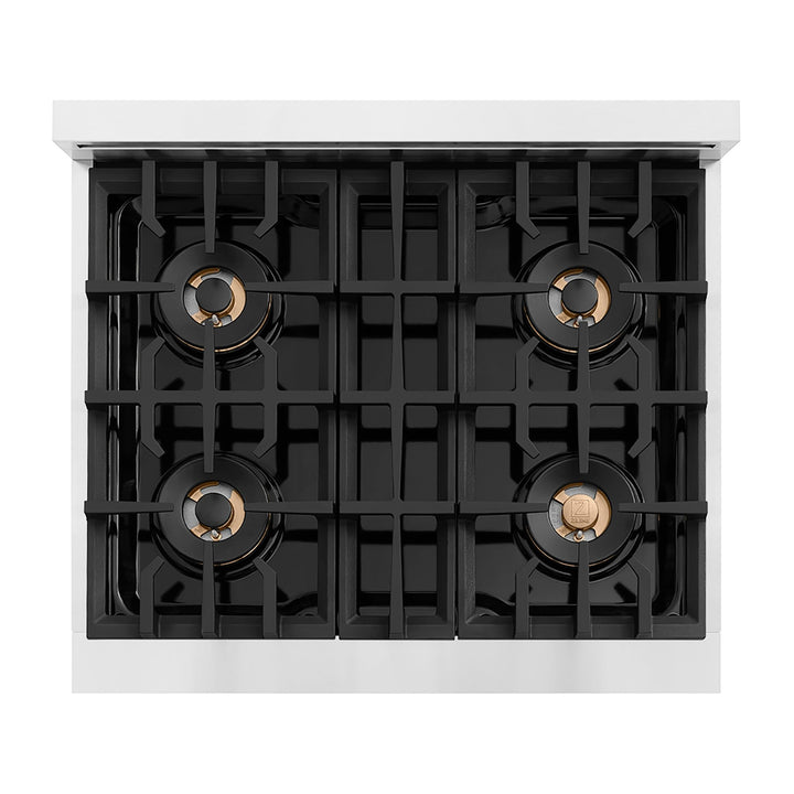 ZLINE 30 in. Classic Gas Rangetop with 4 Burner DuoProâ„¢ Cooktop in Stainless Steel (PCRT30)