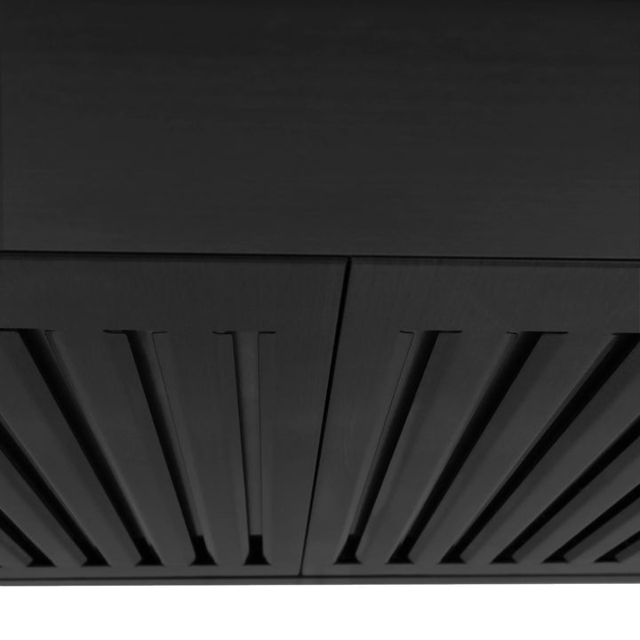 ZLINE 30 in. Convertible Vent Wall Mount Range Hood in Black Stainless Steel, BSKBN-30