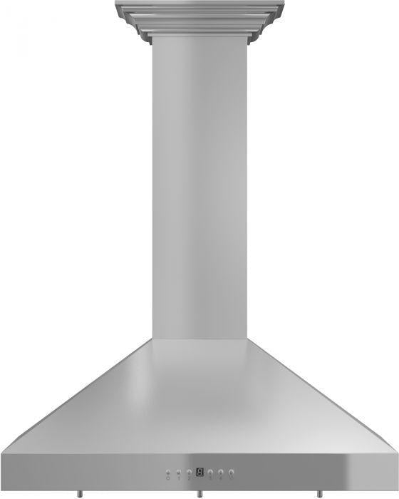 ZLINE 30 in. Convertible Vent Wall Mount Range Hood in Stainless Steel with Crown Molding, KL3CRN-30