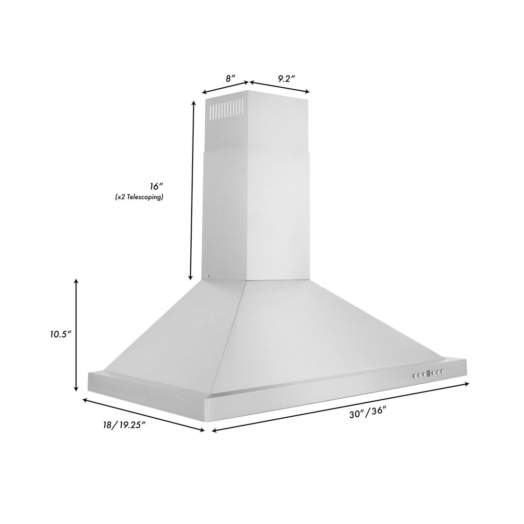 ZLINE 30 in. Kitchen Package with ZLINE Satin Stainless Steel Dual Fuel Range with Red Matte Door and Convertible Vent Range Hood (2KP-RARMRH30)