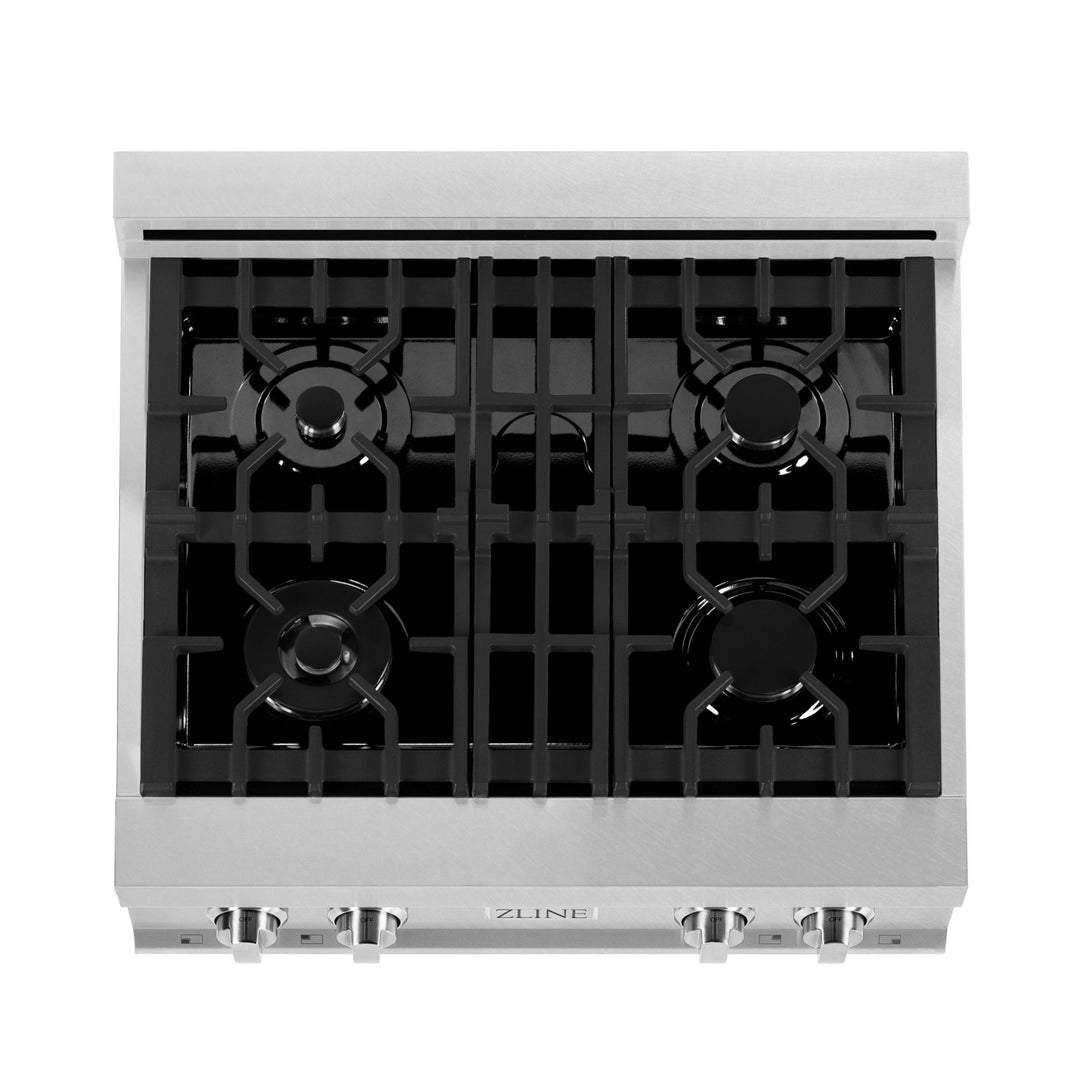 ZLINE 30 in. Legacy Gas Rangetop with 4 Burners and Porcelain Cooktop in Satin Stainless Steel (RTS-30)