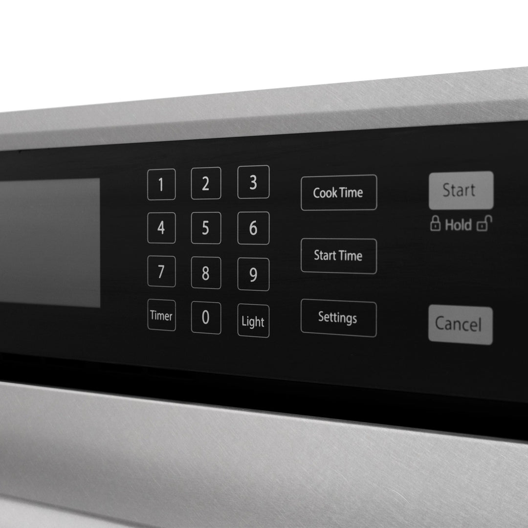 ZLINE 30 in. Professional True Convection Single Wall Oven with Air Fry and Self Clean in Satin Stainless Steel with White Matte Door (WASS-WM-30)