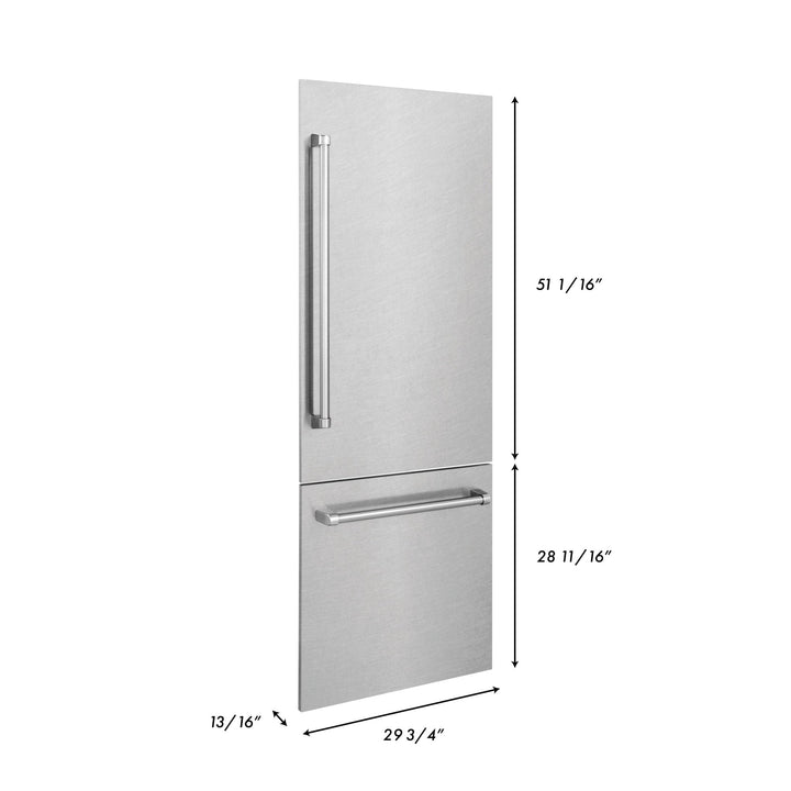 ZLINE 30 in. Refrigerator Panels in Satin Stainless Steel for a 30 in. Built-in Refrigerator (RPBIV-SN-30)