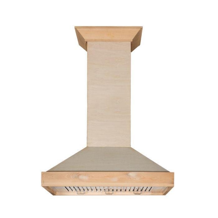 ZLINE 30 in. Unfinished Wooden Wall Range Hood, KBUF-30
