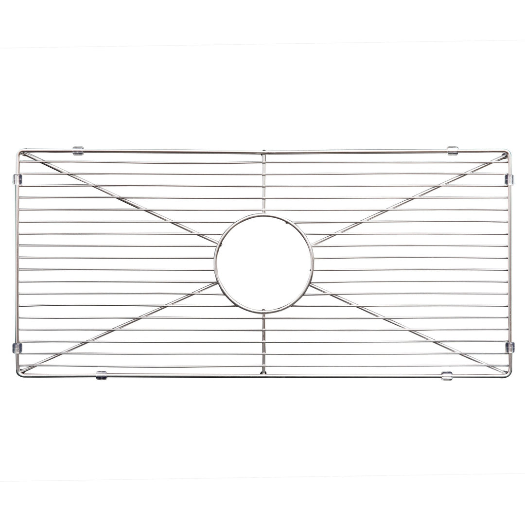ZLINE 30 in. Venice Farmhouse Apron Front Reversible Single Bowl Fireclay Kitchen Sink with Bottom Grid in White Gloss (FRC5119-WH-30)