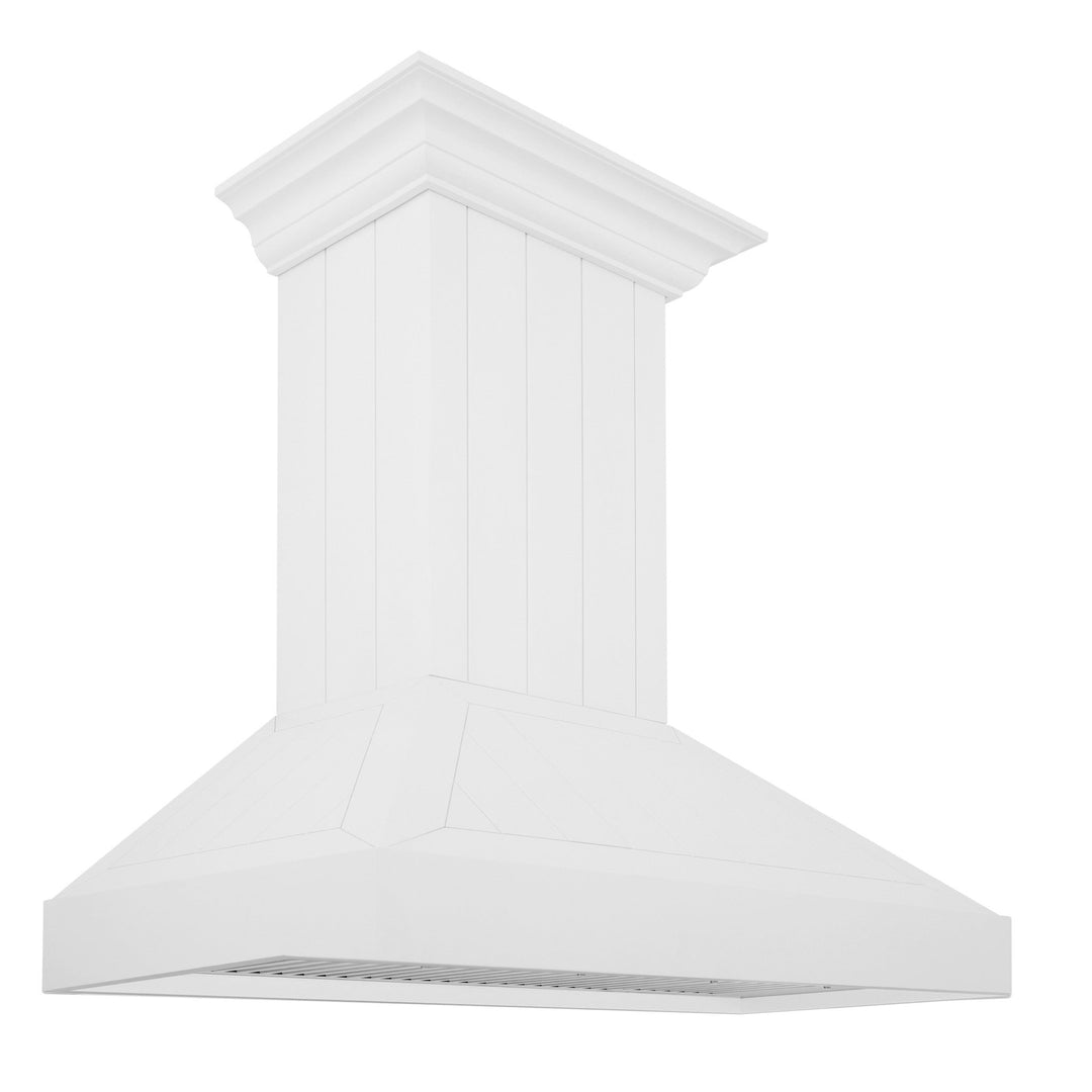 ZLINE 30 in. Wooden Wall Mount Range Hood in Shiplap Bright White Finish (KPWW-30)