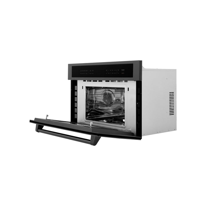 ZLINE 30â€ 1.6 cu ft. Built-in Convection Microwave Oven in Black Stainless Steel with Speed and Sensor Cooking (MWO-30-BS)