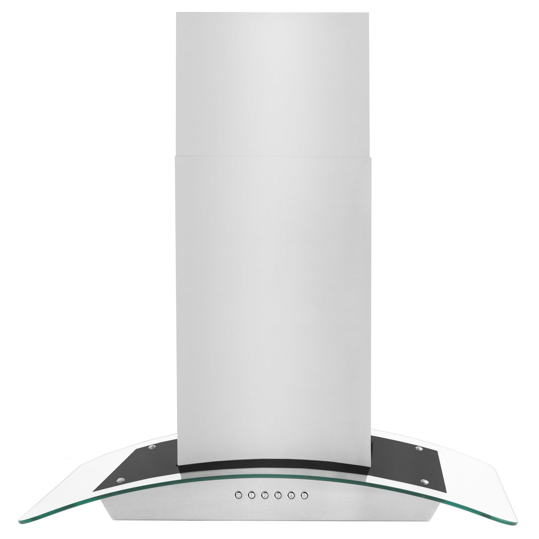 ZLINE 30â€ Alpine Series Convertible Island Mount Range Hood in Stainless Steel with Remote Control, LED lighting, and Dishwasher-Safe Baffle Filters (ALP70IS-30)