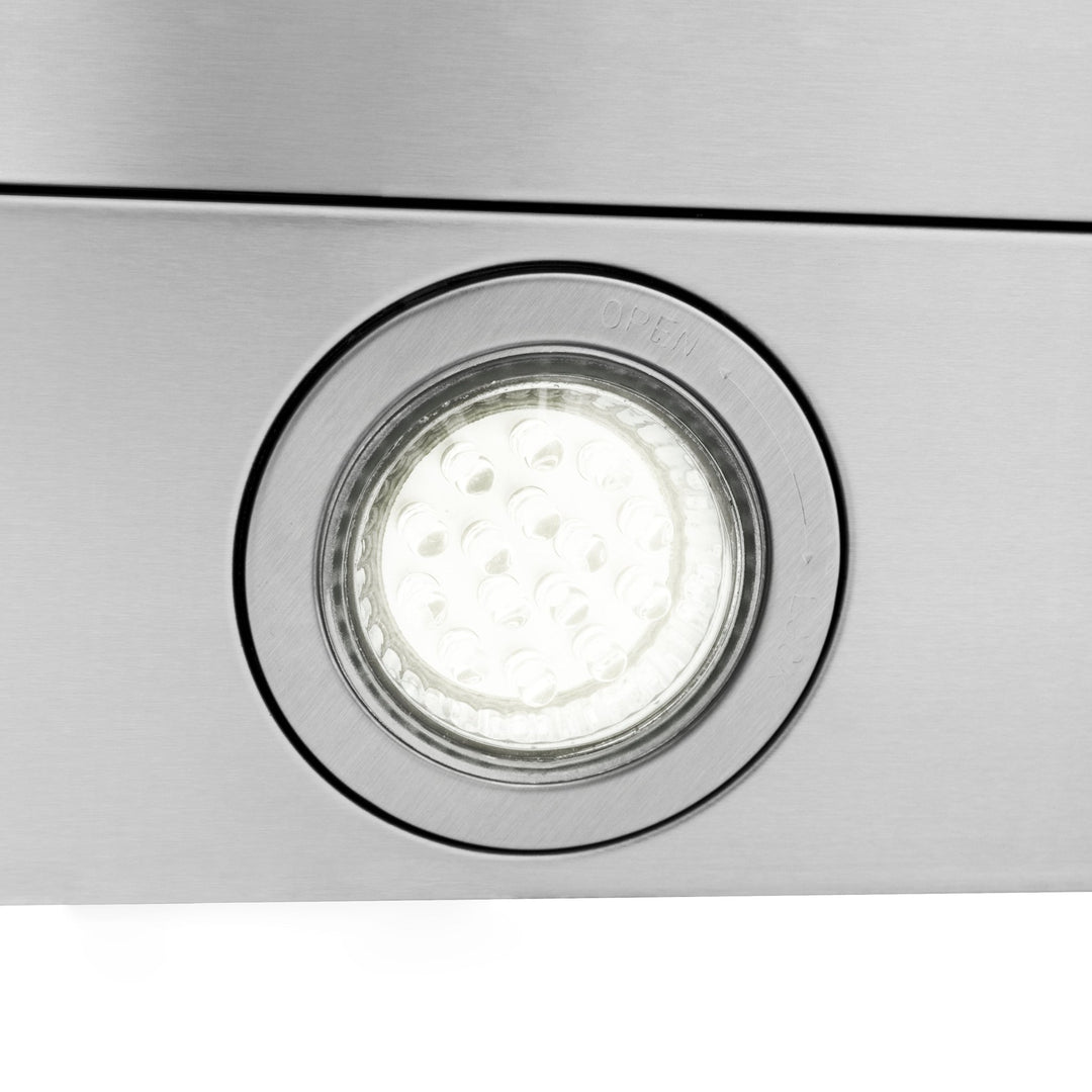 ZLINE 30â€ Alpine Series Convertible Island Mount Range Hood in Stainless Steel with Remote Control, LED lighting, and Dishwasher-Safe Baffle Filters (ALP70IS-30)