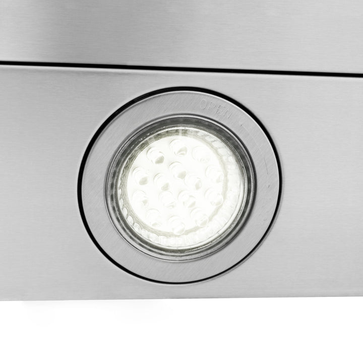 ZLINE 30â€ Alpine Series Convertible Island Mount Range Hood in Stainless Steel with Remote Control, LED lighting, and Dishwasher-Safe Baffle Filters (ALP70IS-30)