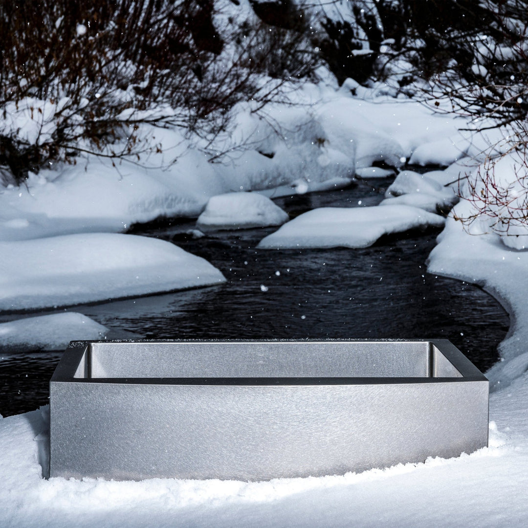 ZLINE 33 in. Vail Farmhouse Apron Mount Single Bowl DuraSnow® Stainless Steel Kitchen Sink with Bottom Grid, SAS-33S