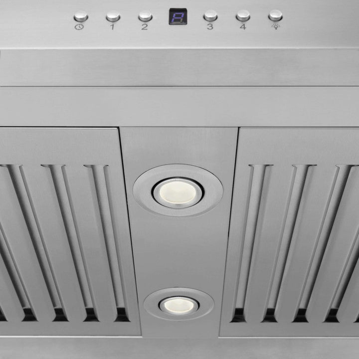 ZLINE 36" Convertible Vent Island Mount Range Hood in Stainless Steel & Glass (GL5i-36)