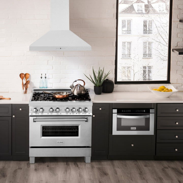 ZLINE 36" Convertible Vent Wall Mount Range Hood in Fingerprint Resistant Stainless Steel (8KL3S-36)
