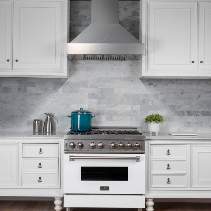 ZLINE 36" Designer Series Ducted Wall Mount Range Hood in Fingerprint Resistant Stainless Steel (8656S-36)