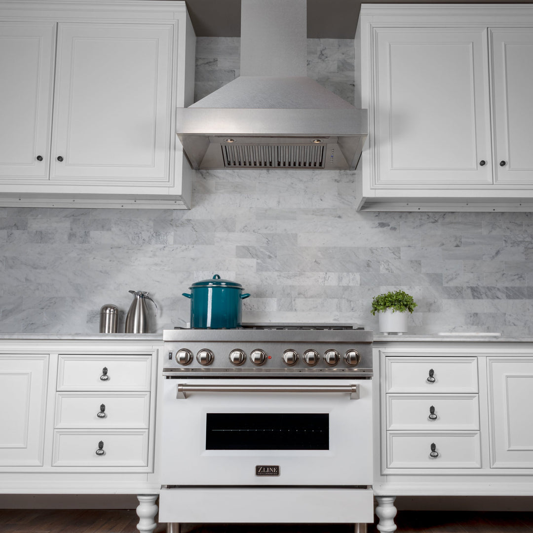 ZLINE 36" Designer Series Ducted Wall Mount Range Hood in Fingerprint Resistant Stainless Steel (8656S-36)