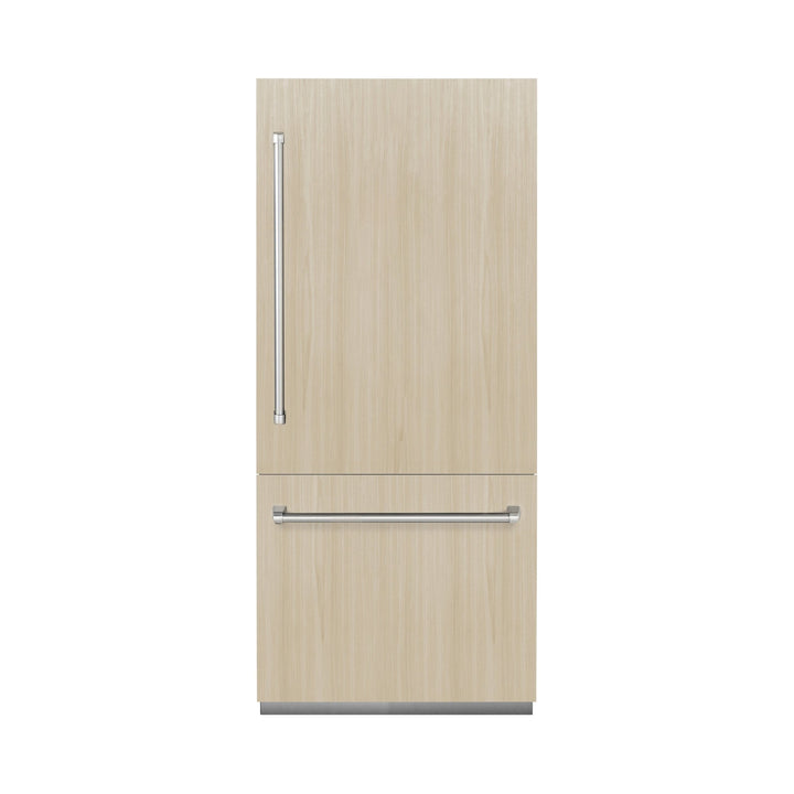 ZLINE 36 in. 19.8 cu. ft. Panel Ready Built-In Bottom Freezer Refrigerator with Water Dispenser and Ice Maker (RBIT-36)