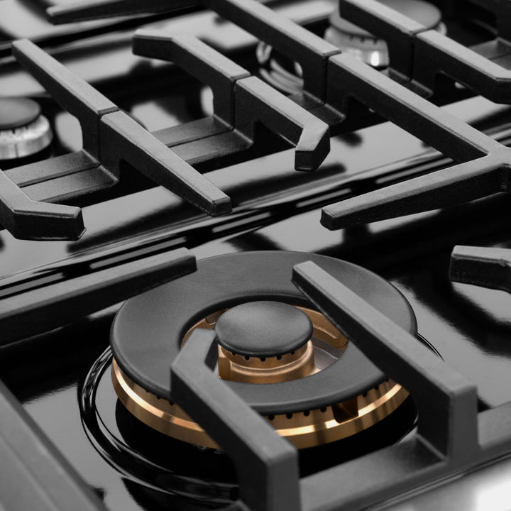 ZLINE 36 in. 5.2 cu. ft. Paramount Gas Range with 6 burner Cooktop and Convection Gas Oven in Satin Stainless Steel (SGRS-36)