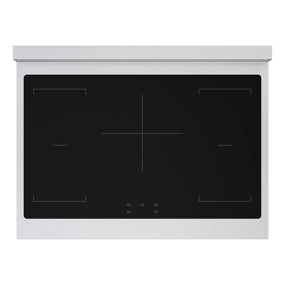ZLINE 36 in. 5.2 cu. ft. Paramount Induction Range with 5 Element Cooktop and Electric Convection Oven in Satin Stainless Steel with Black Matte Door (SINRS-BLM-36)