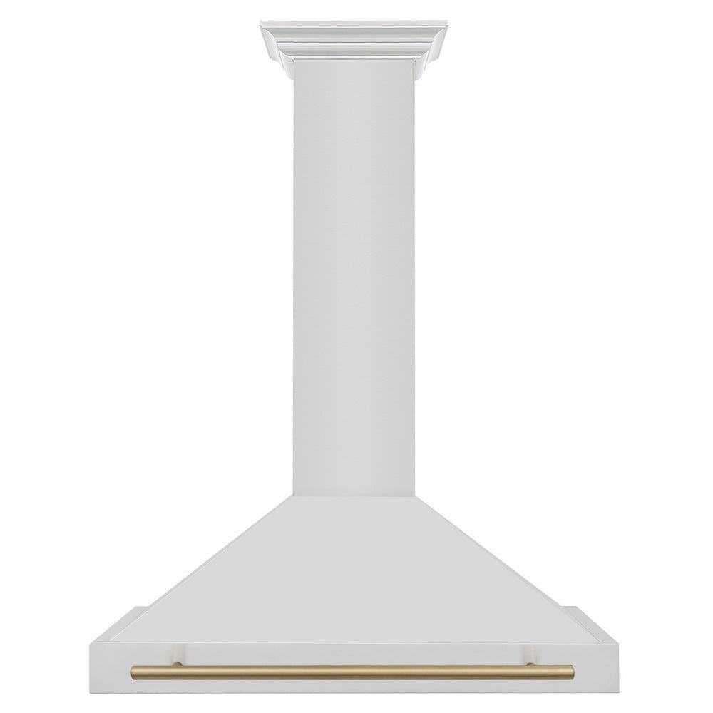 ZLINE 36 in. Autograph Edition Convertible Stainless Steel Range Hood with Stainless Steel Shell and Champagne Bronze Accents (KB4STZ-36-CB)